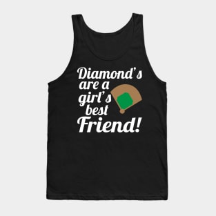 Diamonds Are A Girl's Best Friend - Baseball Tank Top